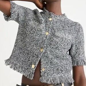 J crew crop lady jacket top